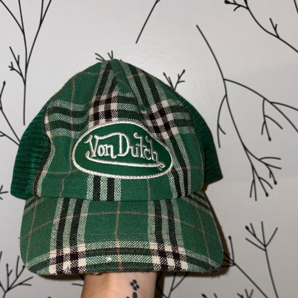 Von Dutch Green Checkered Hat - Picture 5 of 6